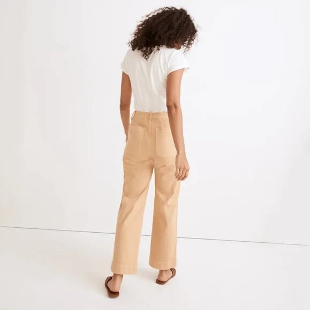 Madewell Wide-Leg Pants in Beige - Picture 2 of 7
